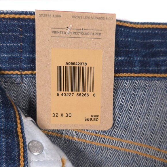 NWT LEVIS LOW PRO MID RISE RELAXED STRAIGHT Striped Jeans 32X30 - Picture 13 of 15